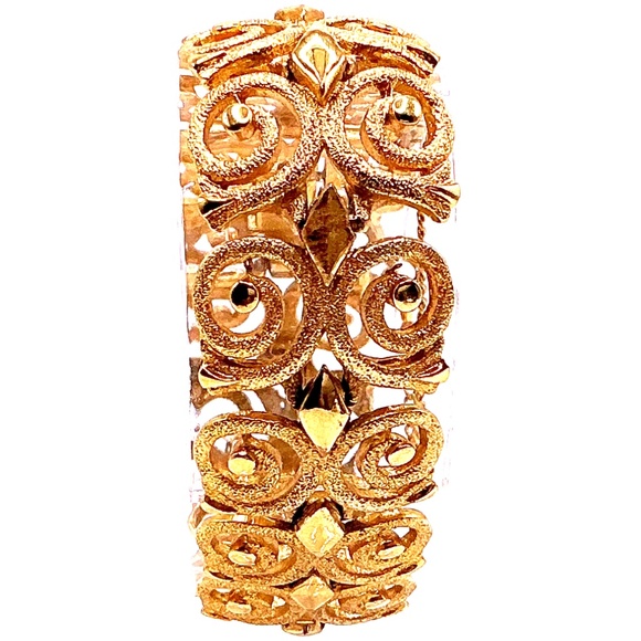 Vintage MONET Gold Tone Spiral Link Bracelet 7.5” - Picture 3 of 6